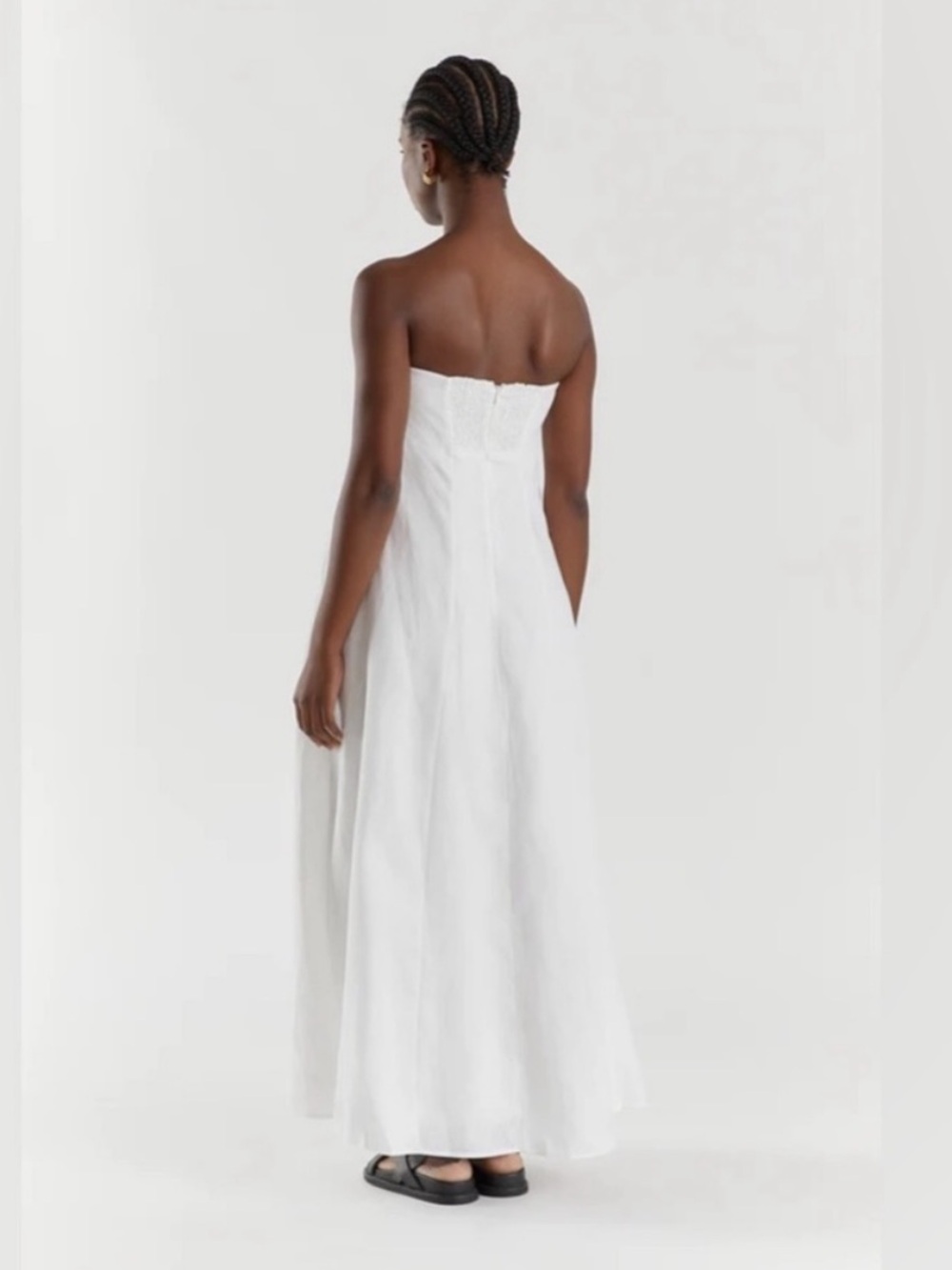 DISSH Karney Linen Maxi Dress White Size 2 - Picture 2 of 8